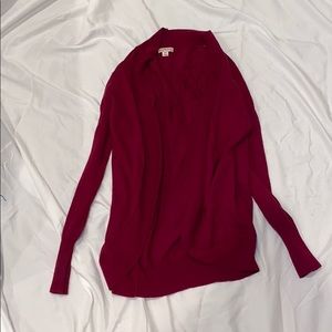 Red cardigan